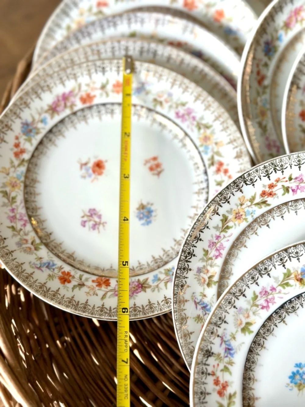 Antique C.T. Germany Floral B and B Plates Set 12 Gold Gilt Victorian Porcelain